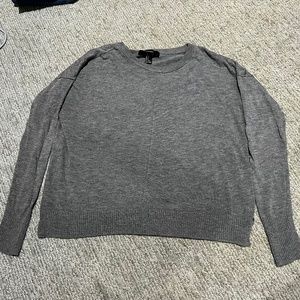 grey rib knit sweater